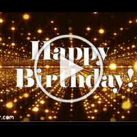 Happy Birthday Song Gold Animated Text Spotlights